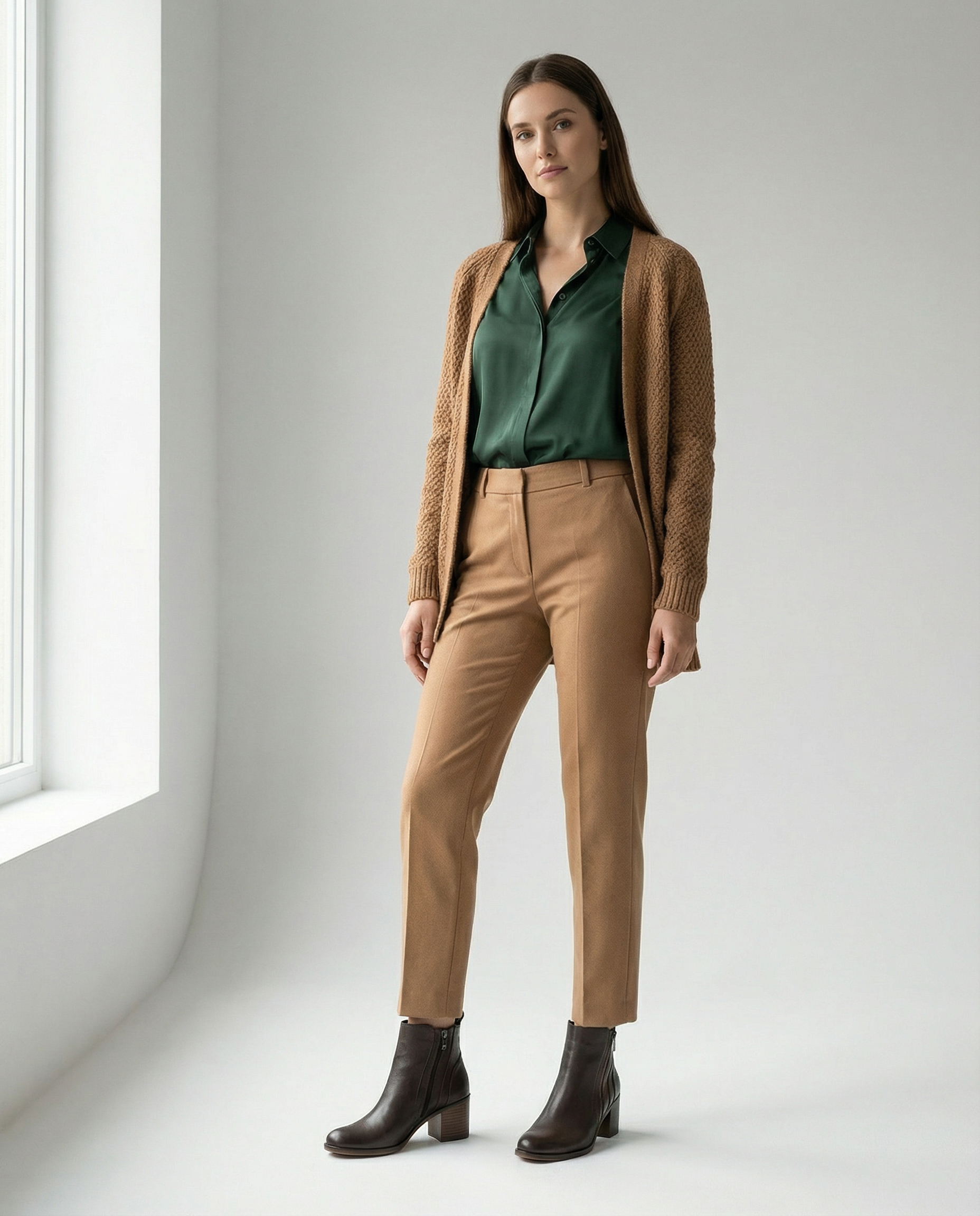 Handgefertigte Leder-Stiefeletten mit Vintage-Finish & Reißverschluss (303)