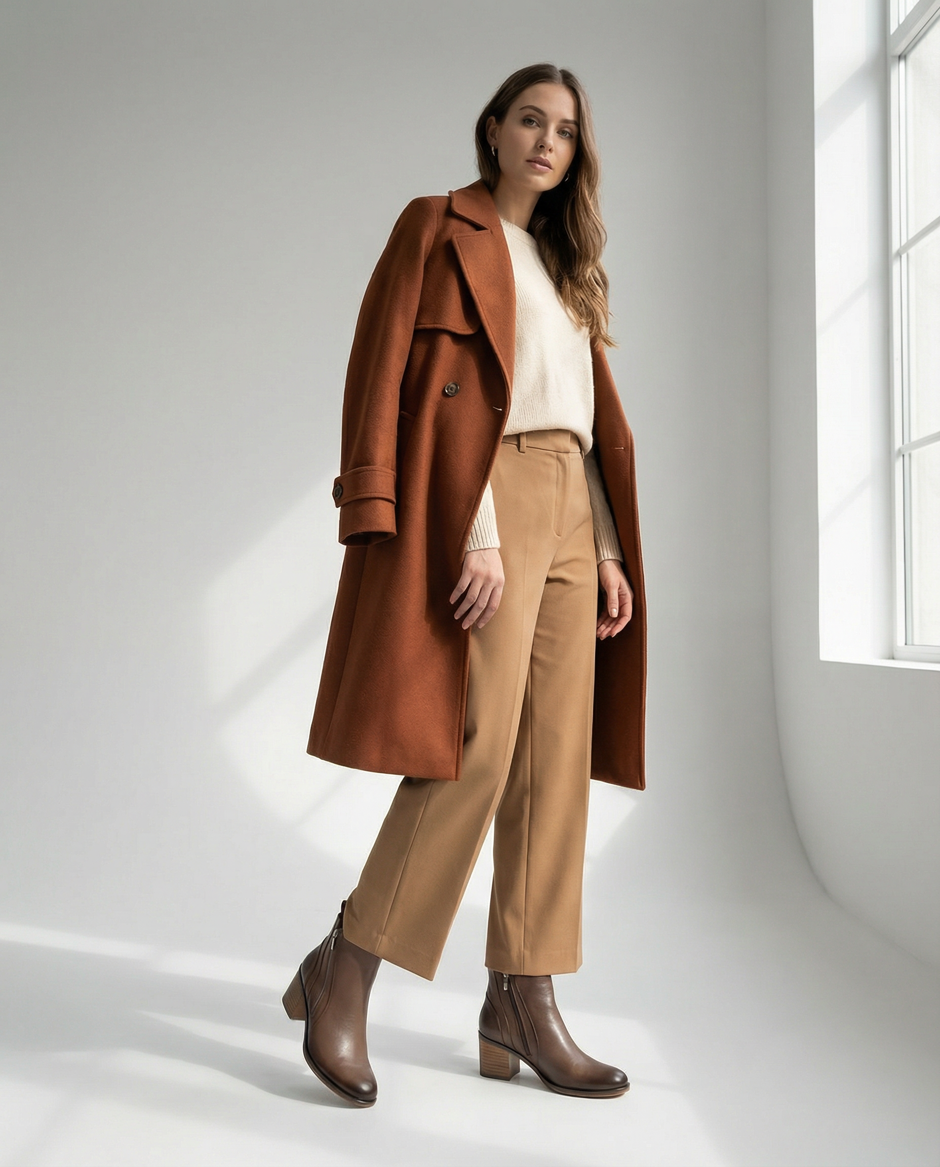 Handgefertigte Leder-Stiefeletten mit Vintage-Finish & Reißverschluss (303)