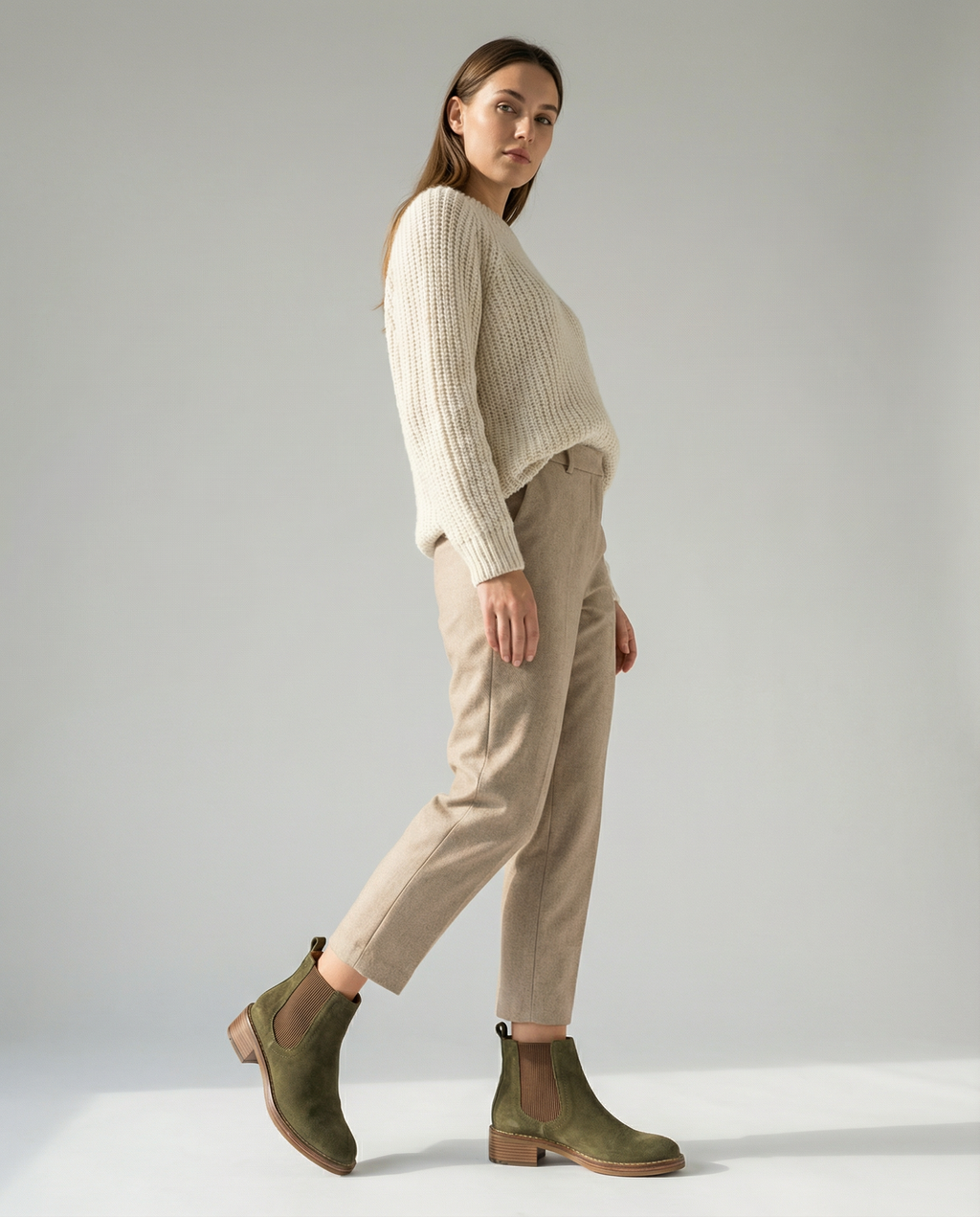 Handgefertigte Chelsea Boots aus echtem Wildleder (2325)