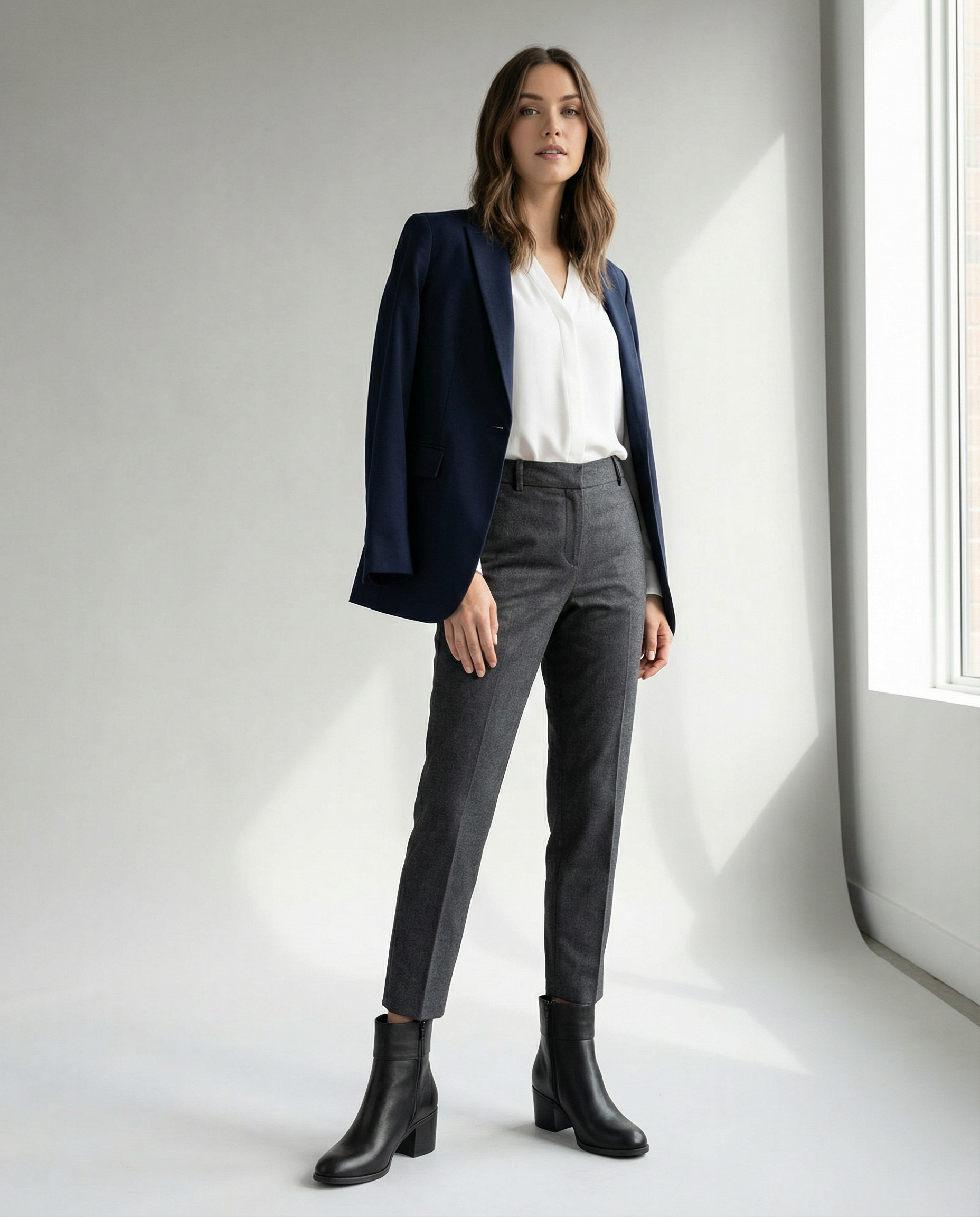 Handgefertigte Premium Leder-Stiefeletten (306)