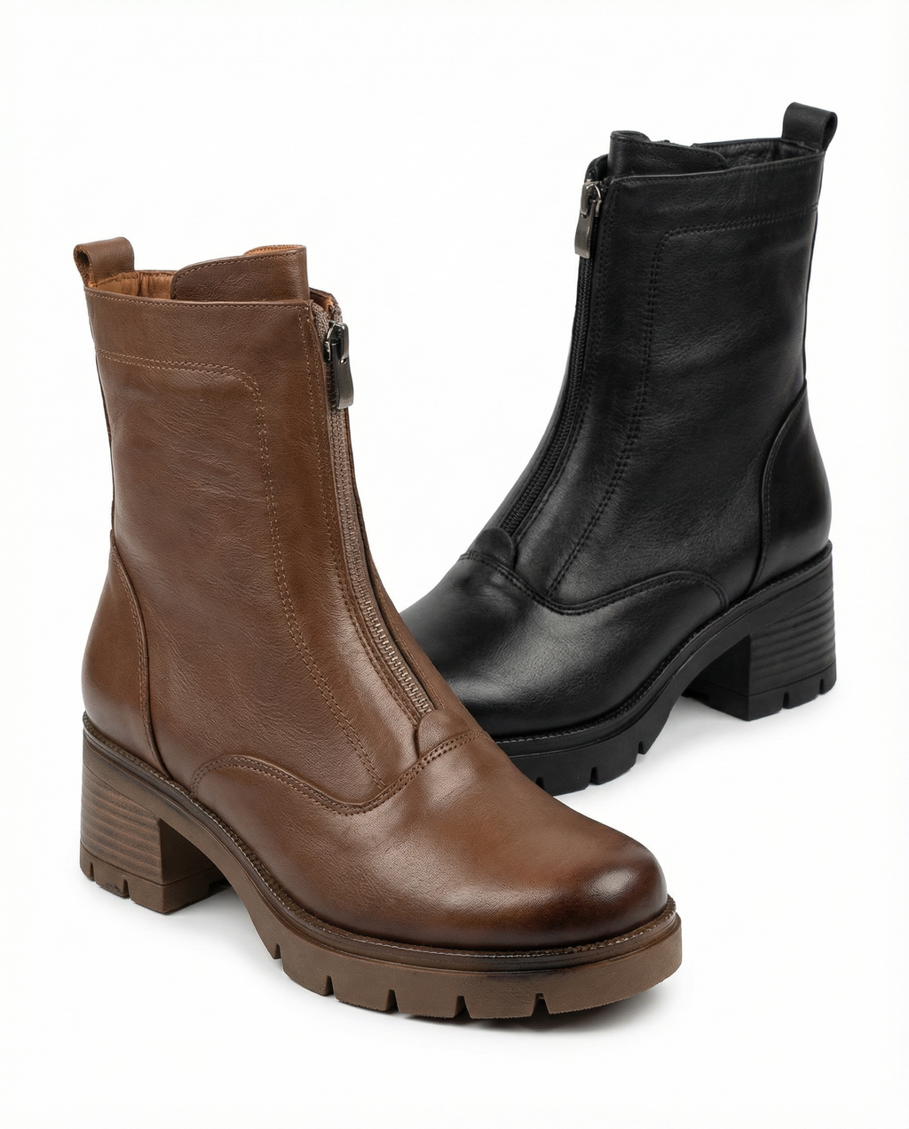 Handgefertigte Front-Zip Boots aus Premium-Leder (2426)