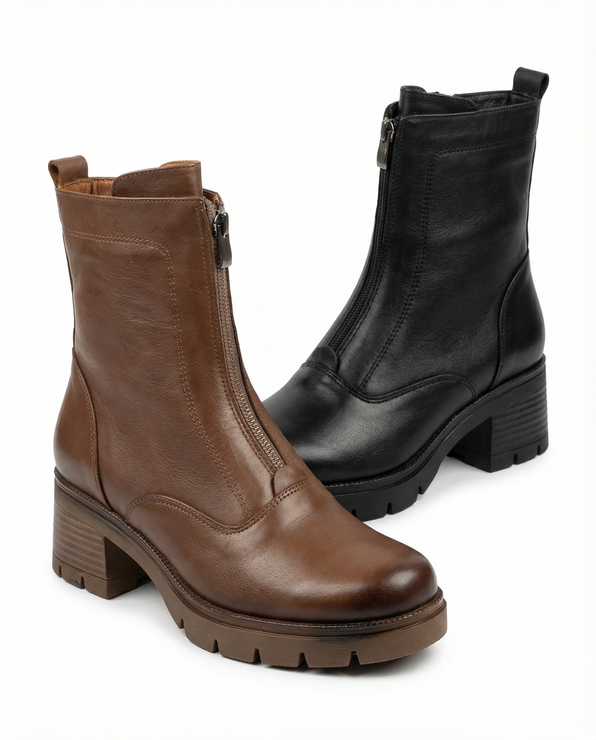 Handgefertigte Front-Zip Boots aus Premium-Leder (2426)