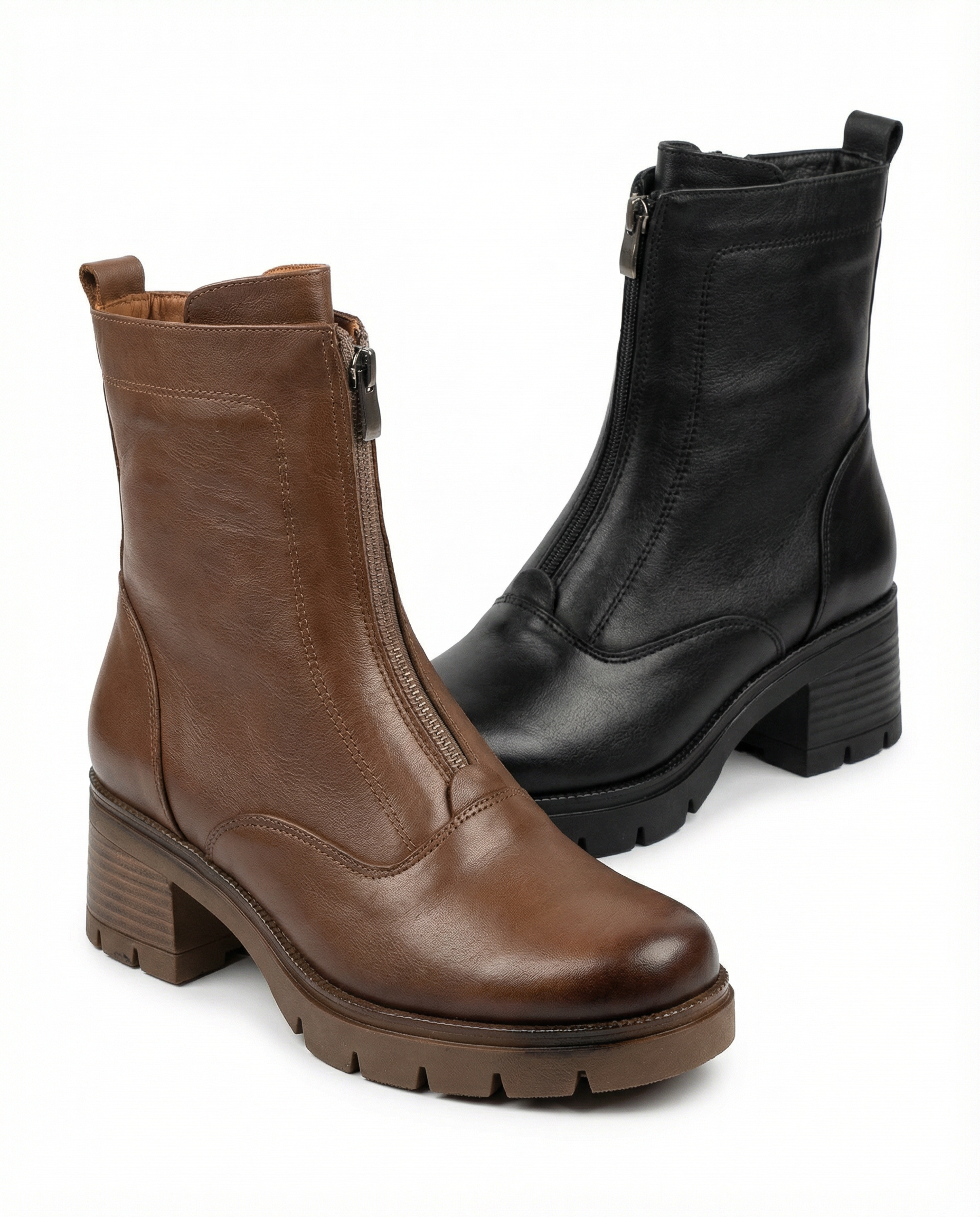 Handgefertigte Front-Zip Boots aus Premium-Leder (2426)