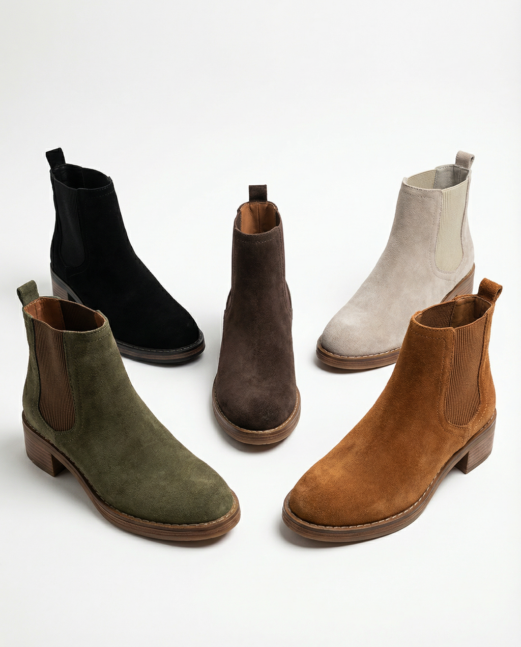 Handgefertigte Chelsea Boots aus echtem Wildleder (2325)